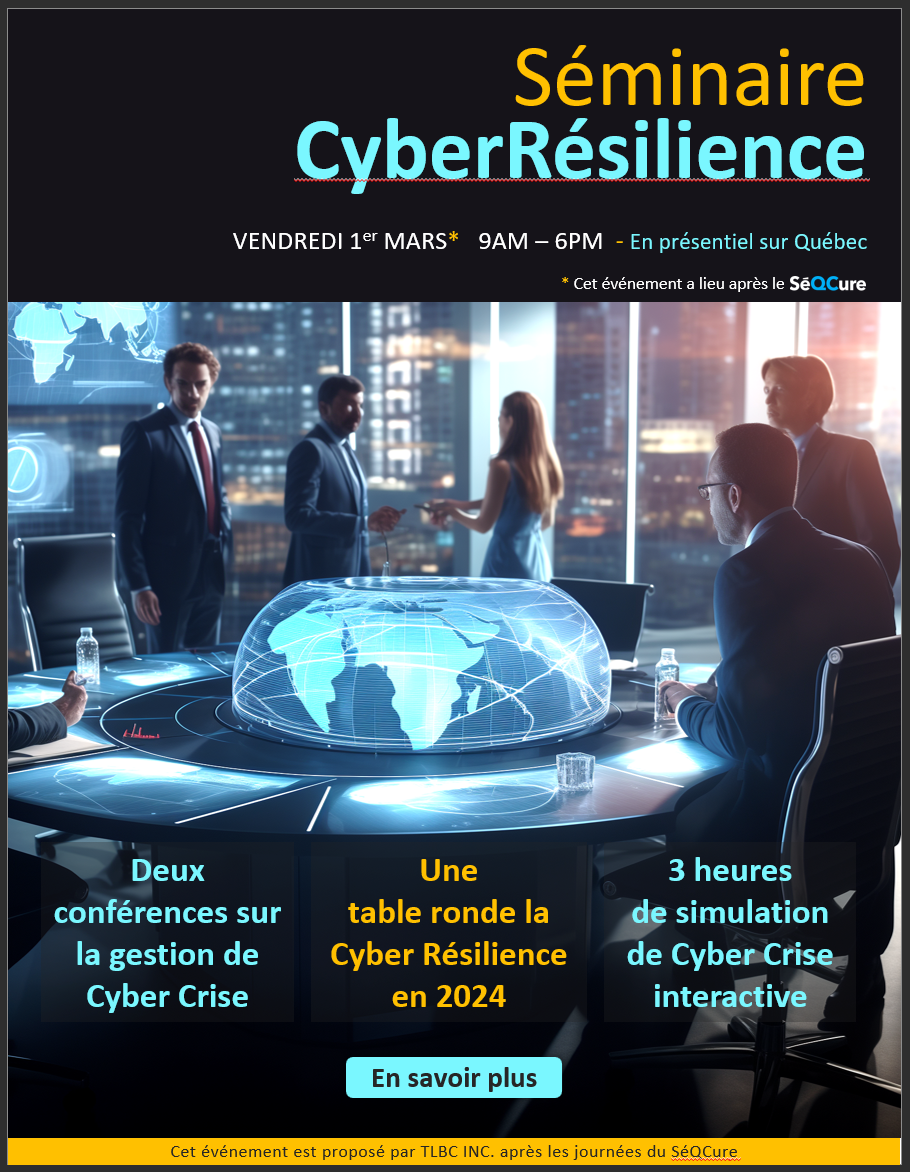 CyberResilience Seminar (French Only) CyberResilience Seminar (French Only)